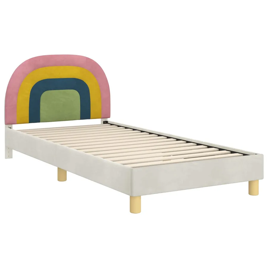 Cadre de lit pour enfants avec tête de lit Crème 80 x 200 cm - 4