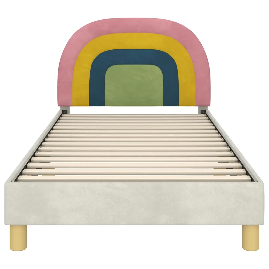Cadre de lit pour enfants avec tête de lit Crème 80 x 200 cm - 5