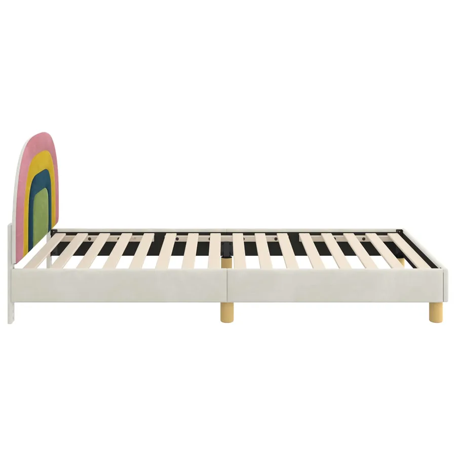Cadre de lit pour enfants avec tête de lit Crème 80 x 200 cm - 6