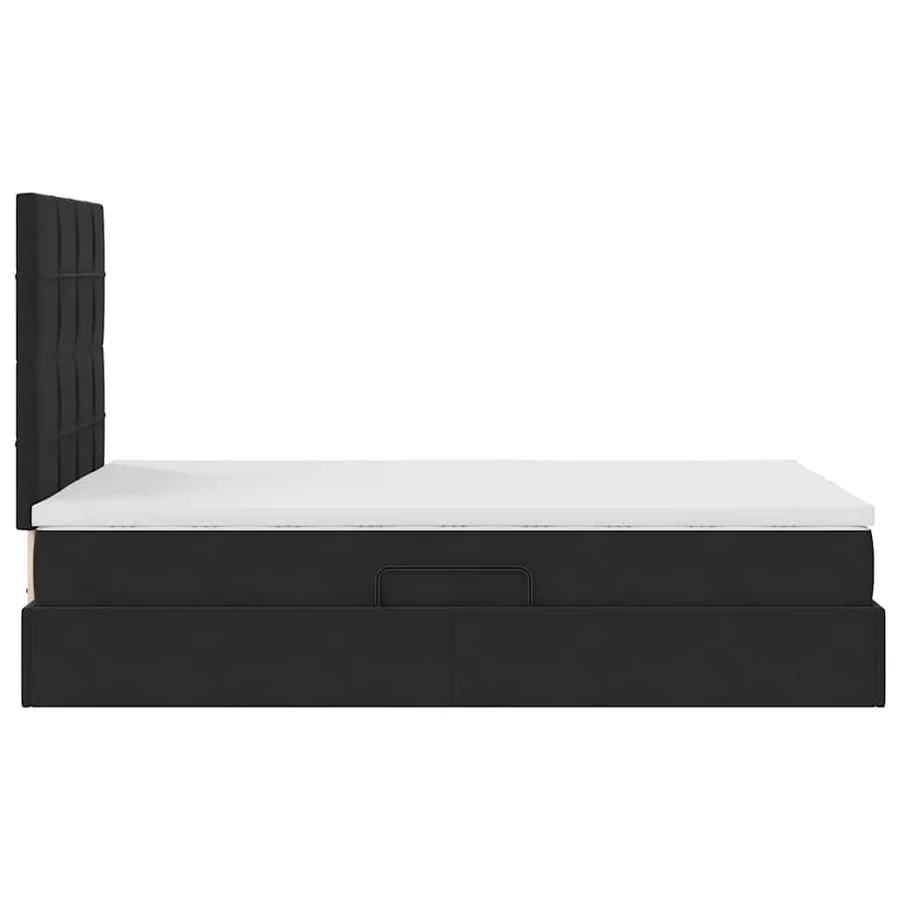 Lit avec rangement et matelas Noir 120 x 190 cm Velours - 10