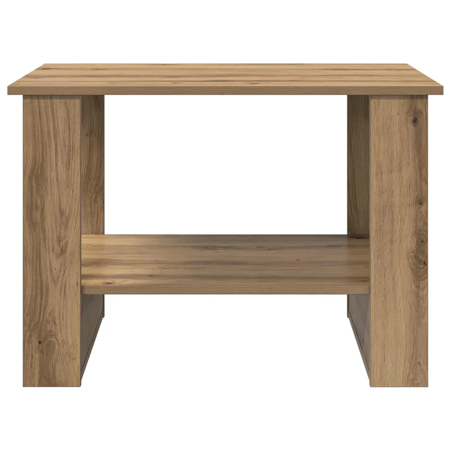 Table basse Chêne artisanal 72 x 50 x 50 cm Bois d'ingénierie - 5