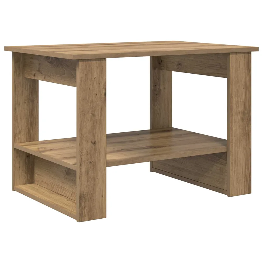 Table basse Chêne artisanal 72 x 50 x 50 cm Bois d'ingénierie - 7