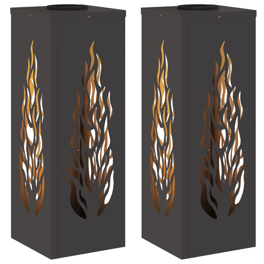 Lumière de chemin LED solaire 2 pcs Blanc chaud 18 x 18 x 50 cm - 2