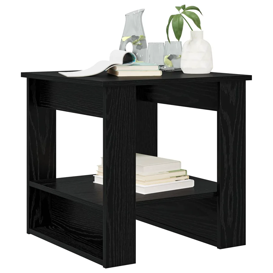 Table basse Chêne noir 51 x 50 x 50 cm Bois d'ingénierie - 3
