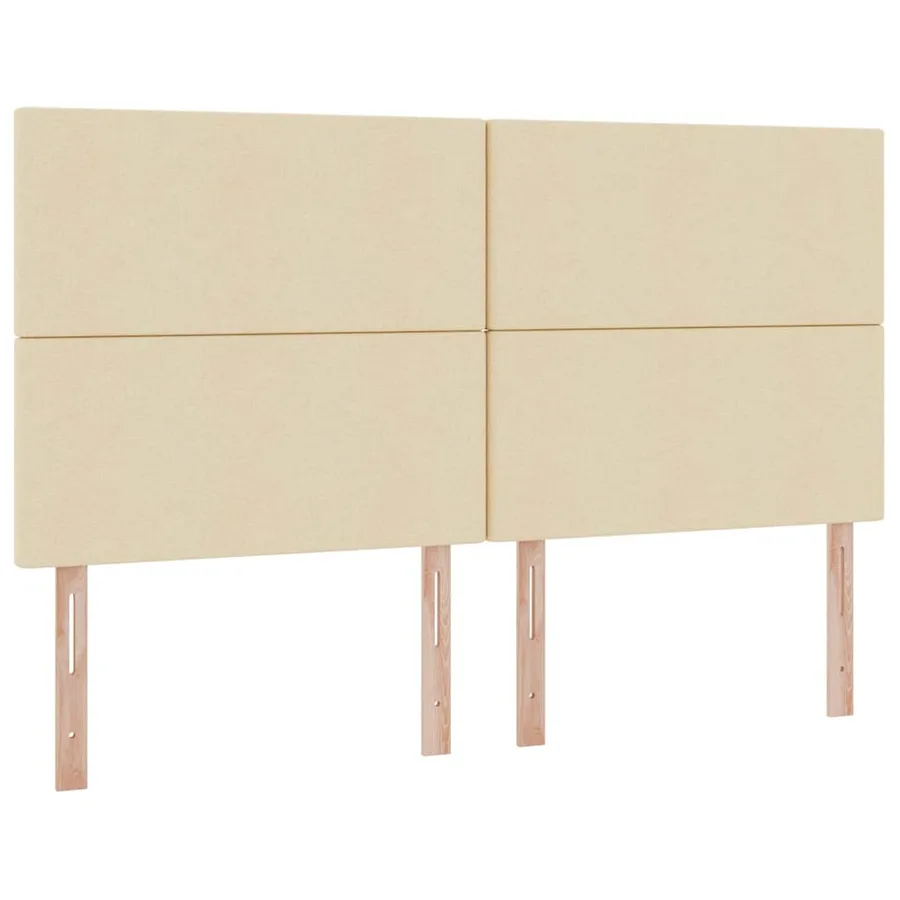 Lit avec rangement et matelas Crème 160 x 200 cm tissu - 9