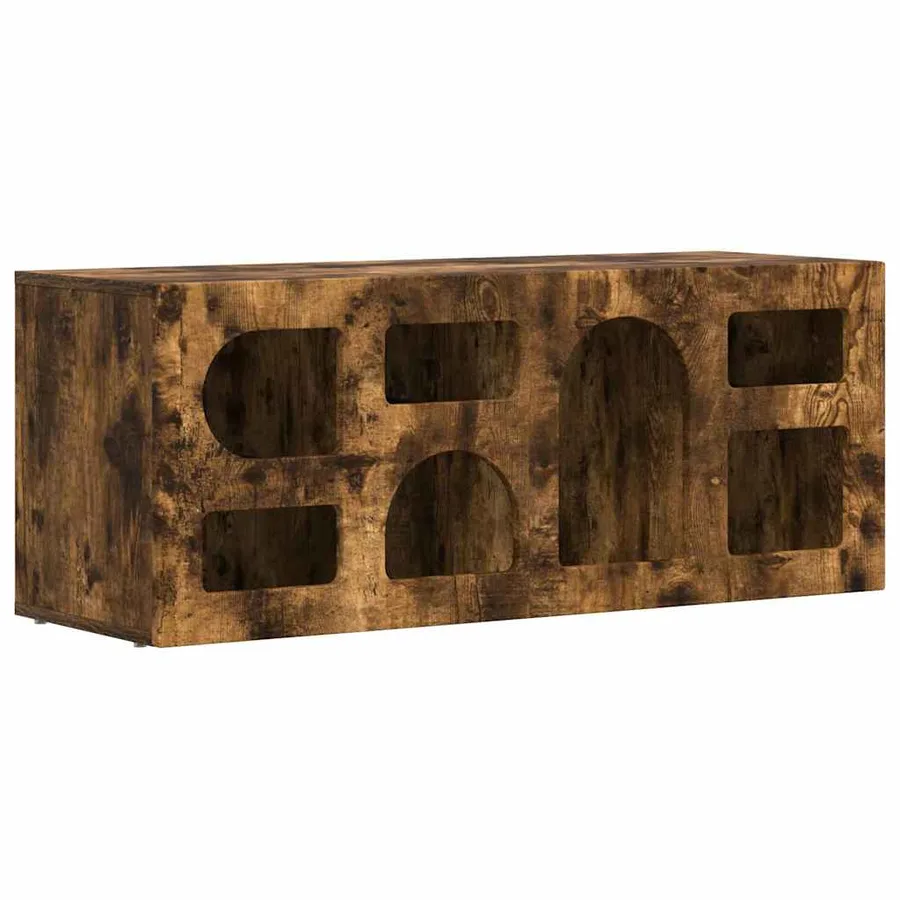 Meuble TV ELST 100 x 35 x 40 cm Chêne fumé Bois d'ingénierie - 2