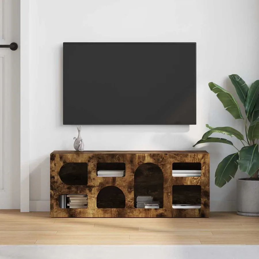 Meuble TV ELST 100 x 35 x 40 cm Chêne fumé Bois d'ingénierie - 4