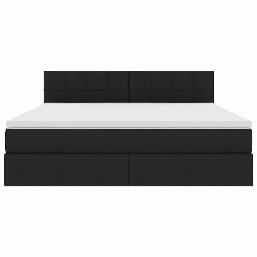 Lit avec rangement et matelas avec matelas Noir 160 x 200 cm - 7