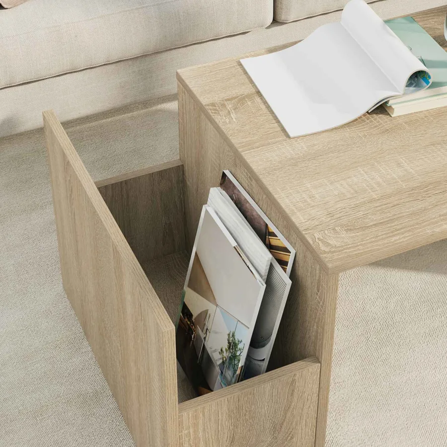 Table basse Chêne Sonoma 90 x 45 x 35 cm Bois d'ingénierie - 4