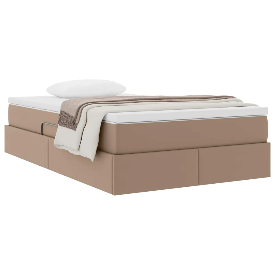 Lit avec rangement et matelas Cappuccino 120 x 190 cm - 3