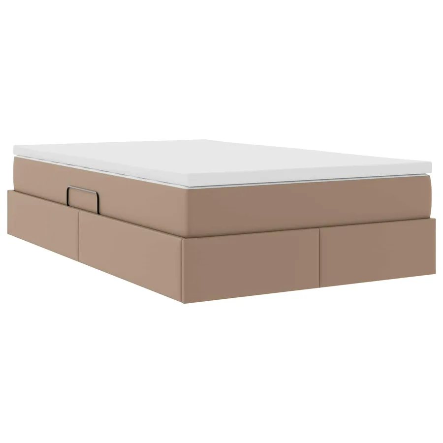 Lit avec rangement et matelas Cappuccino 120 x 190 cm - 5