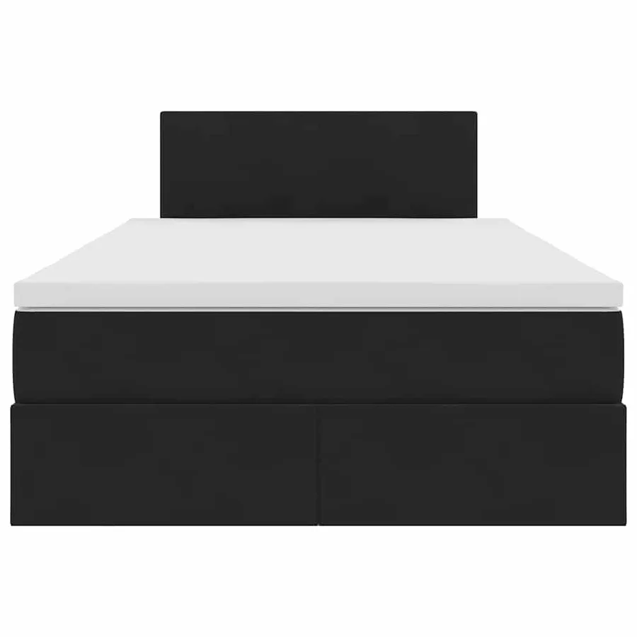 Lit de Rangement avec matelas Noir 120 x 200 cm Velours - 7