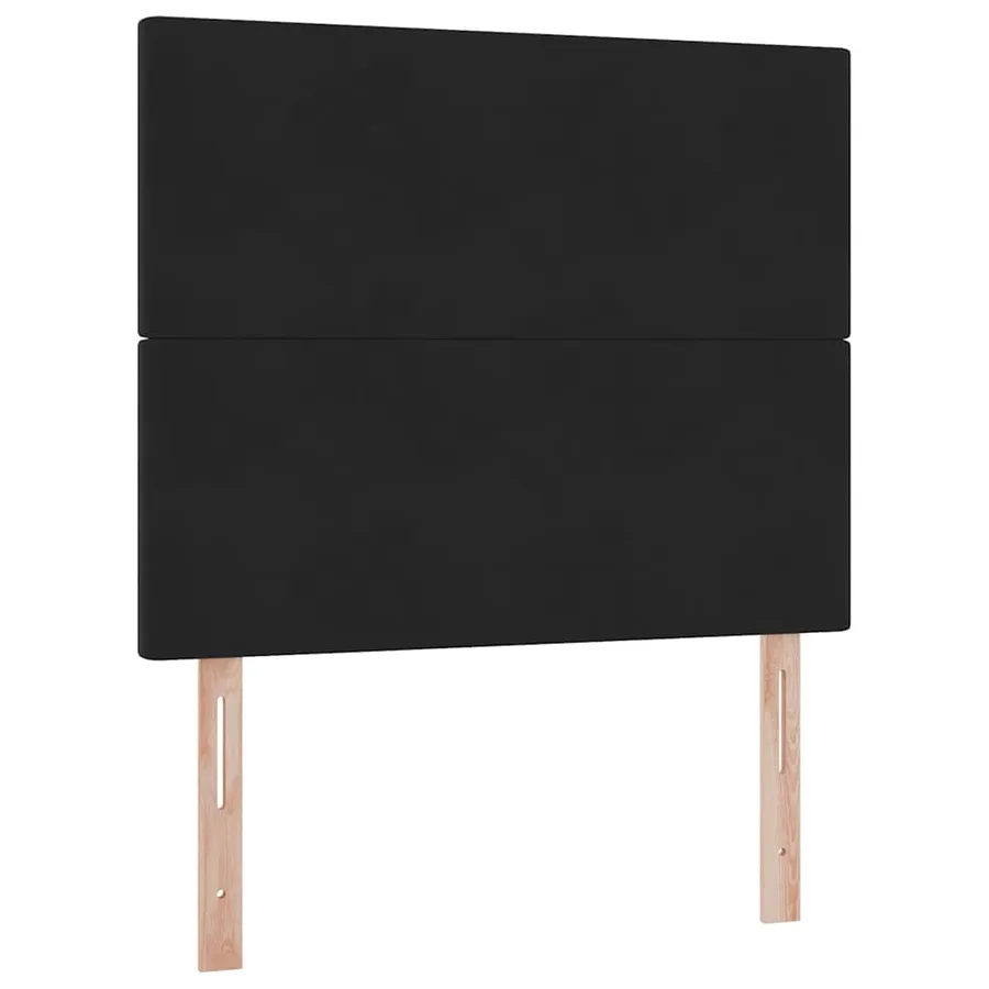 Lit de rangement LED avec matelas Noir 120 x 200 cm Velours - 10