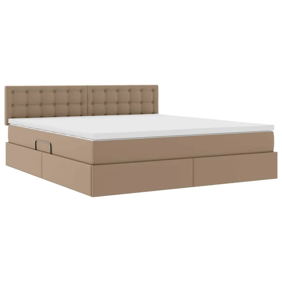 Lit avec rangement et LED avec matelas Cappuccino 160 x 200 cm - 6