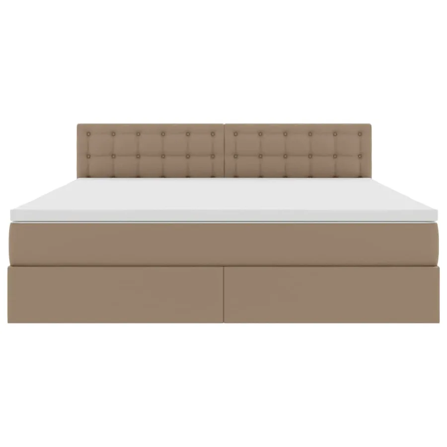 Lit avec rangement et matelas Cappuccino 160 x 200 cm - 7