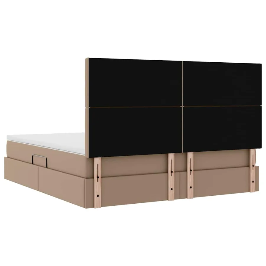 Lit de Rangement Cappuccino 160 x 200 cm Cuir synthétique - 11