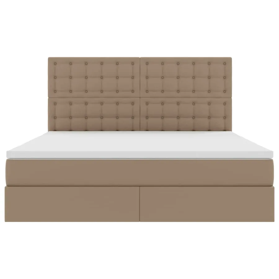 Lit de Rangement Cappuccino 160 x 200 cm Cuir synthétique - 7