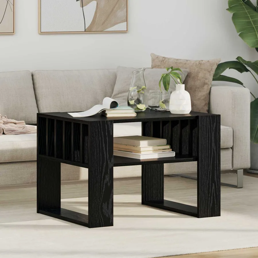 Table basse Chêne noir 66 x 49,5 x 45 cm Bois d'ingénierie