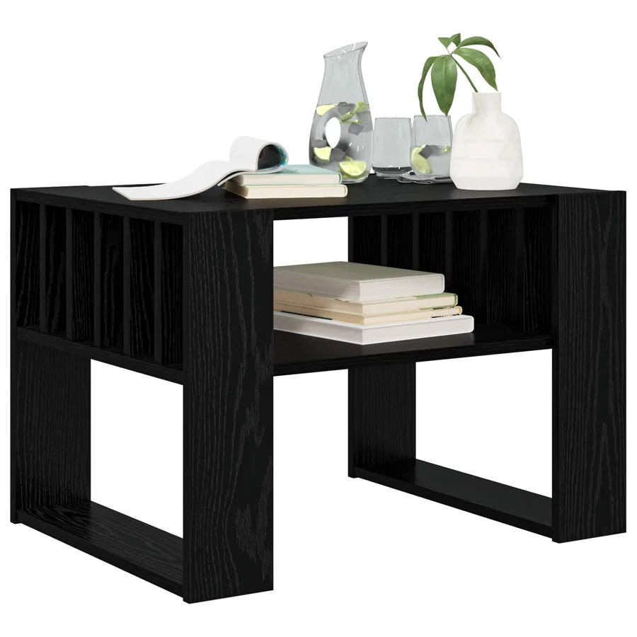 Table basse Chêne noir 66 x 49,5 x 45 cm Bois d'ingénierie - 3