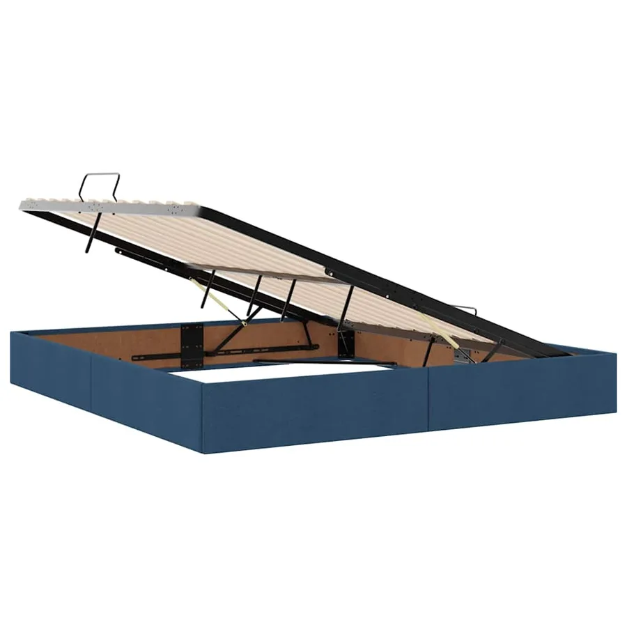 Lit avec rangement et matelas Bleu 160 x 200 cm Polyester - 6