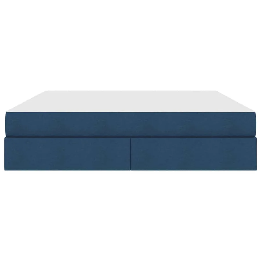 Lit avec rangement et matelas Bleu 160 x 200 cm Polyester - 7