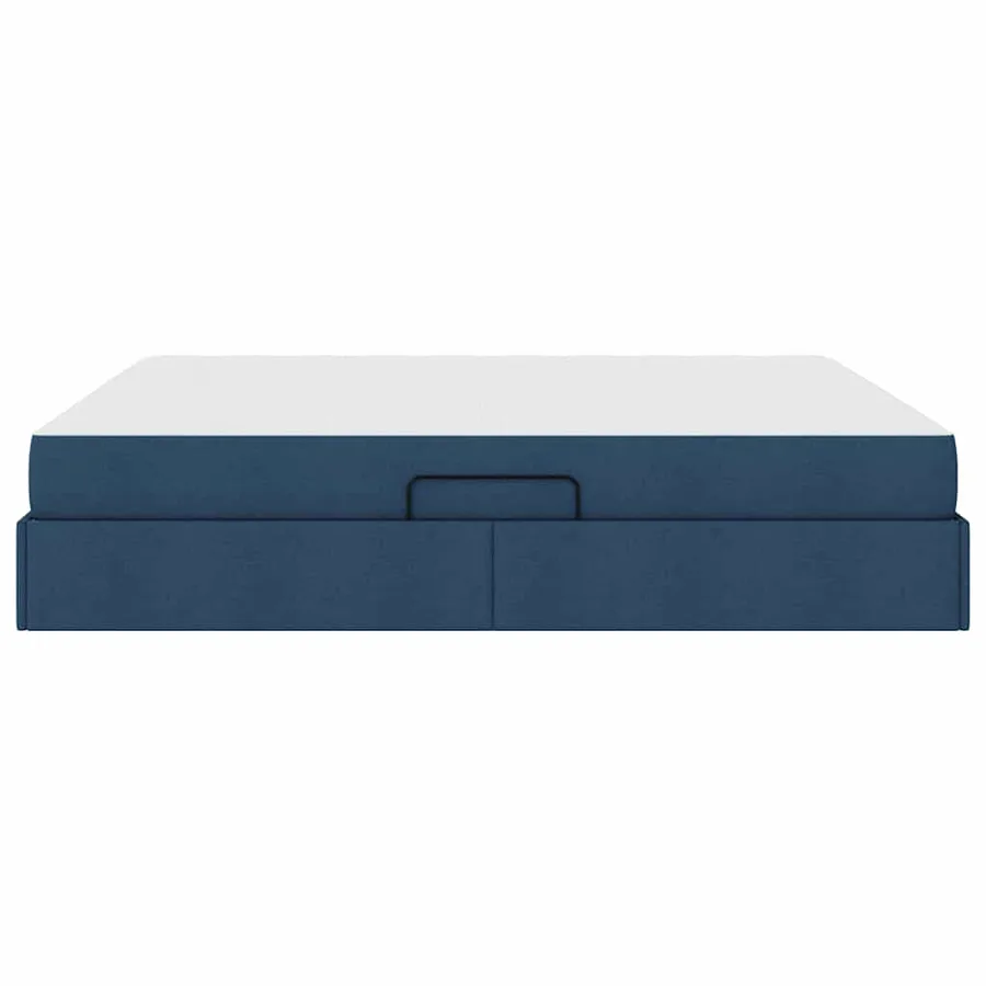 Lit avec rangement et matelas Bleu 160 x 200 cm Polyester - 9