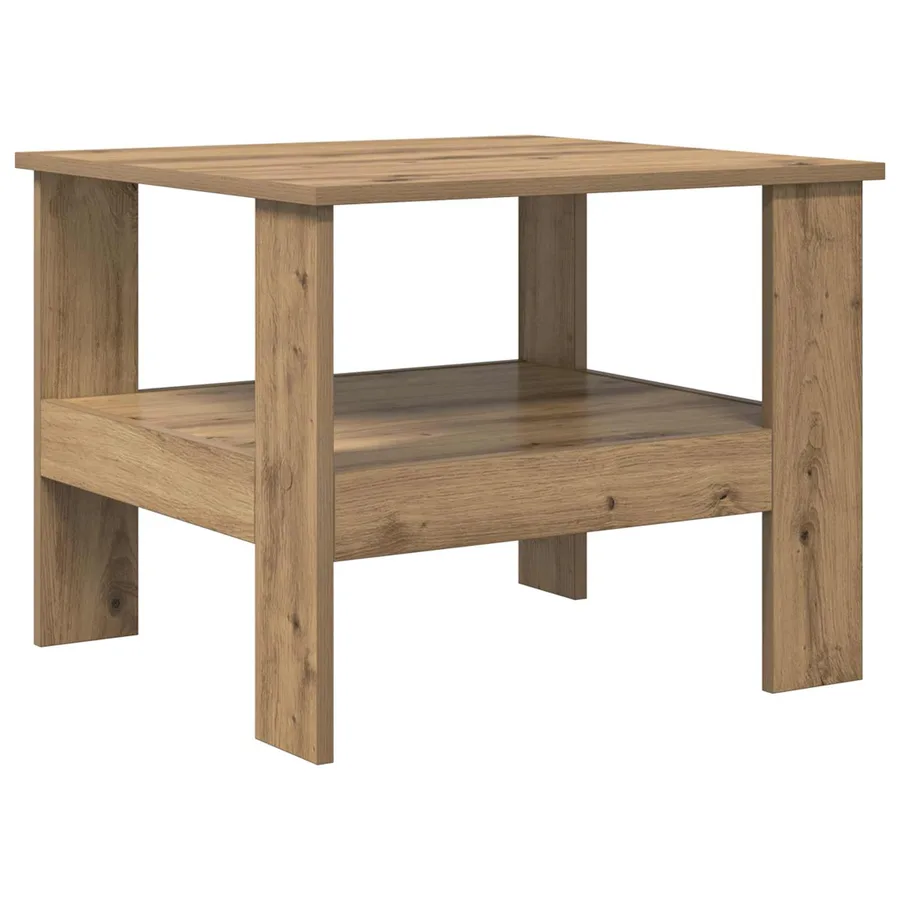 Table basse Chêne artisanal 57 x 55 x 45 cm Bois d'ingénierie - 2