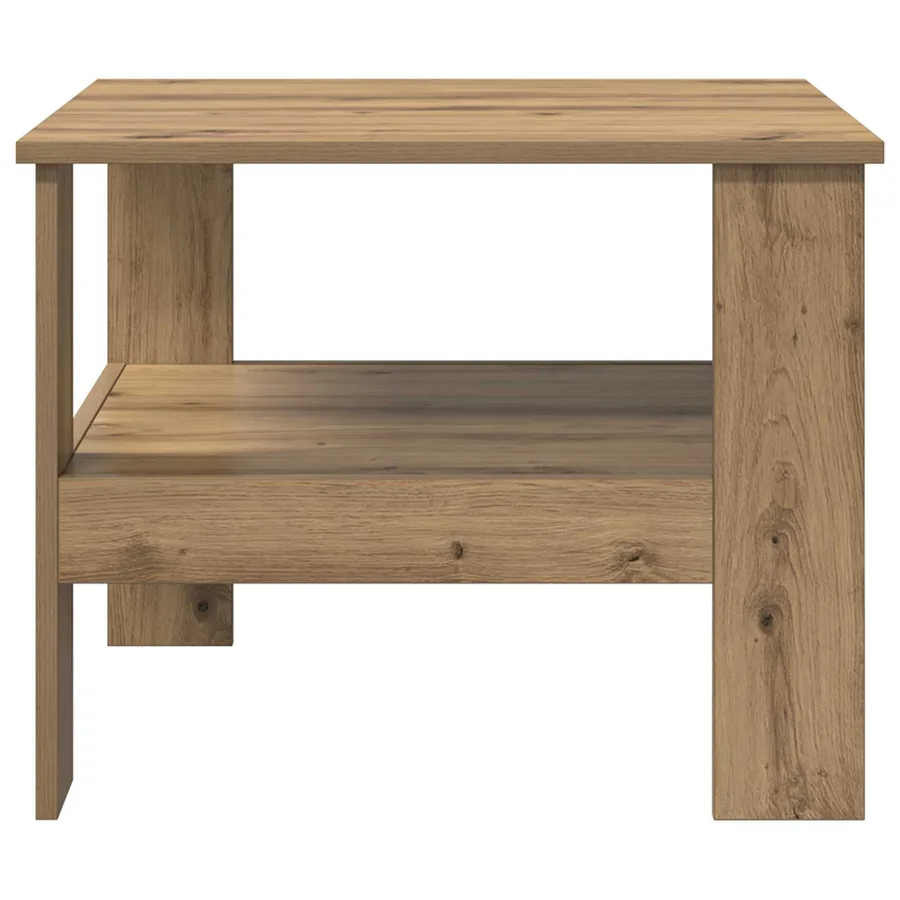 Table basse Chêne artisanal 57 x 55 x 45 cm Bois d'ingénierie - 5
