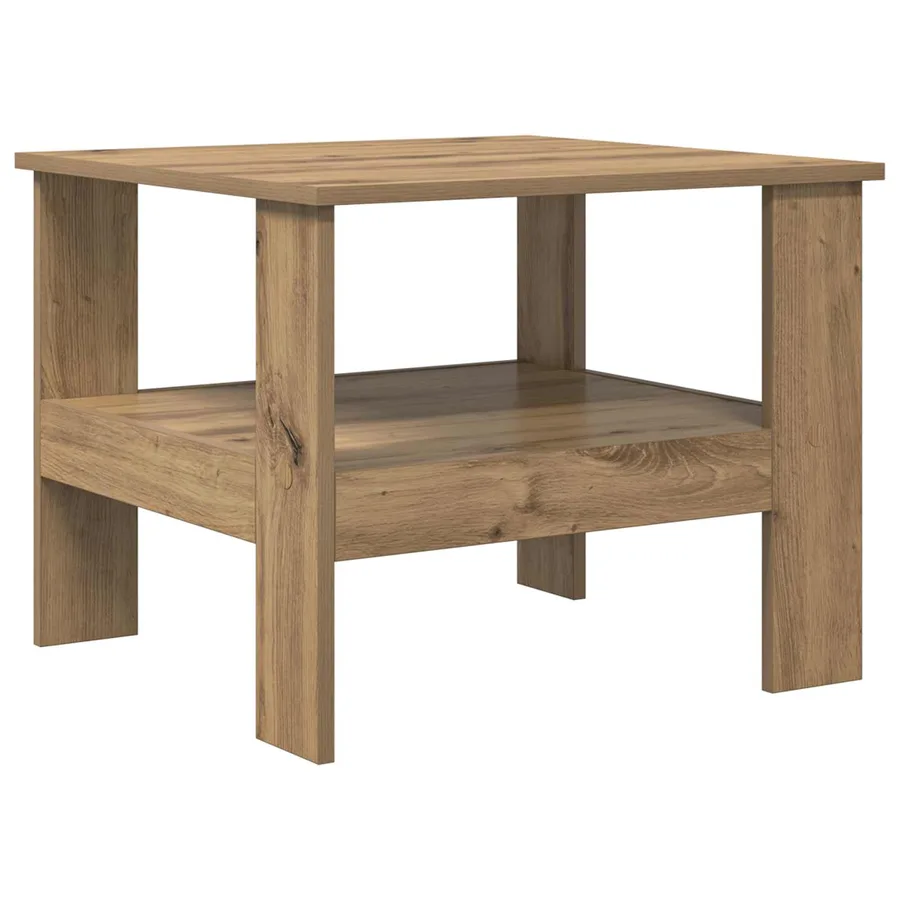 Table basse Chêne artisanal 57 x 55 x 45 cm Bois d'ingénierie - 7