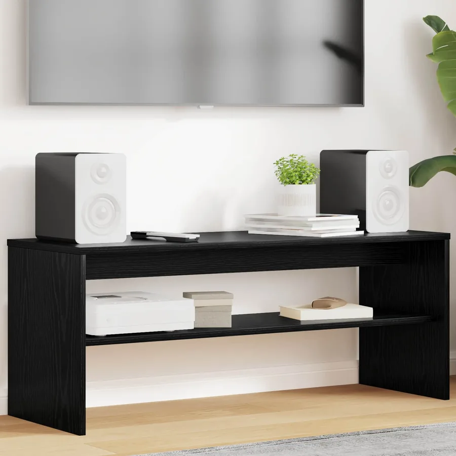 Meuble TV Chêne noir 100 x 35 x 40 cm Bois d'ingénierie