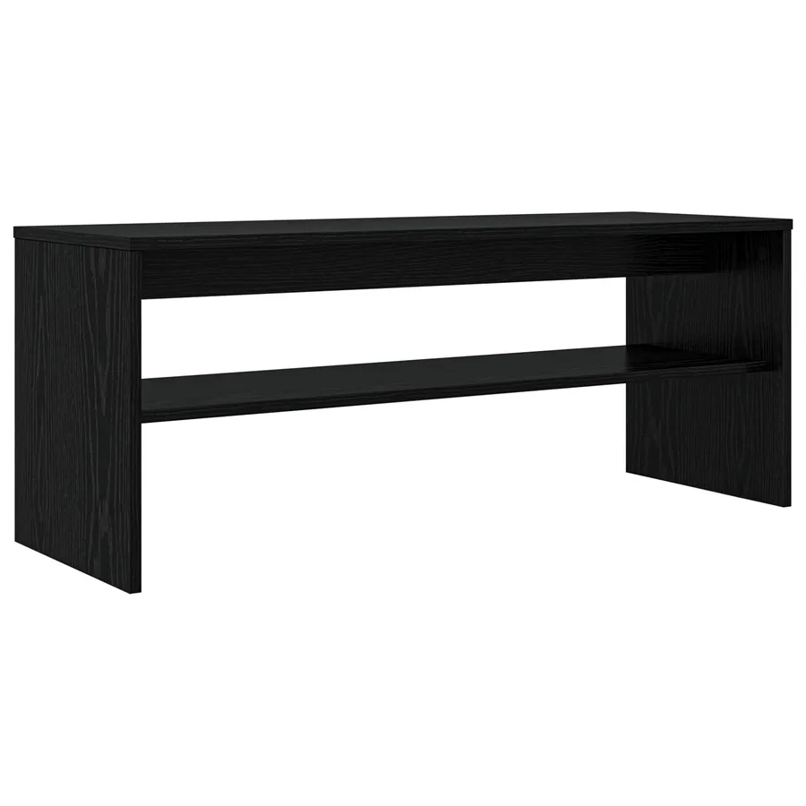 Meuble TV Chêne noir 100 x 35 x 40 cm Bois d'ingénierie - 2