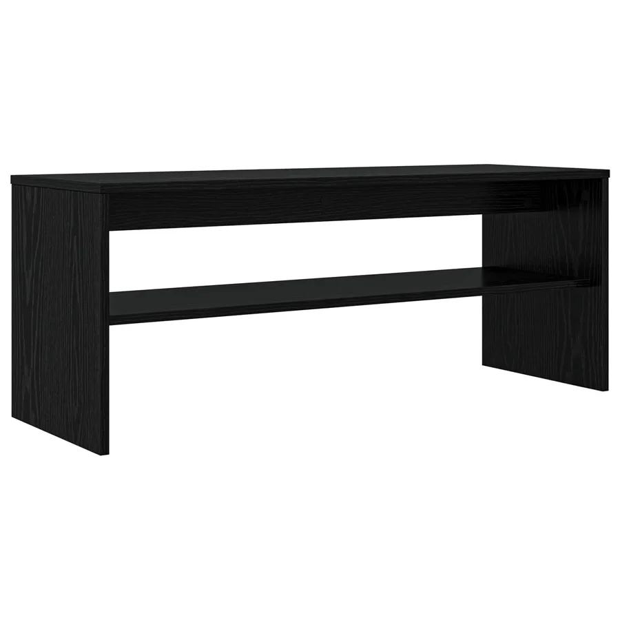 Meuble TV Chêne noir 100 x 35 x 40 cm Bois d'ingénierie - 7