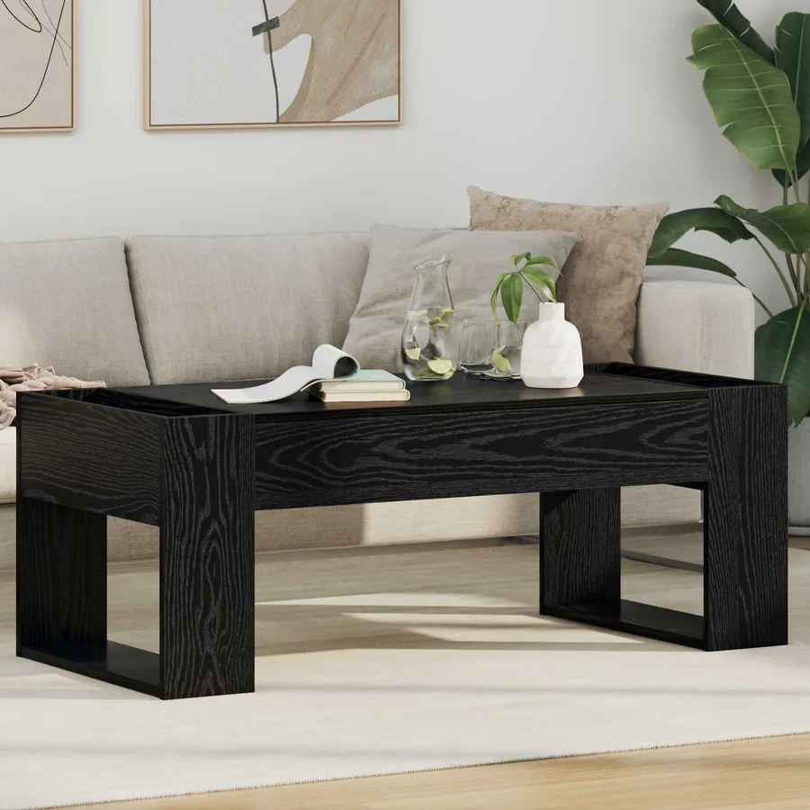 Table basse Chêne noir 110 x 50 x 41 cm Bois d'ingénierie