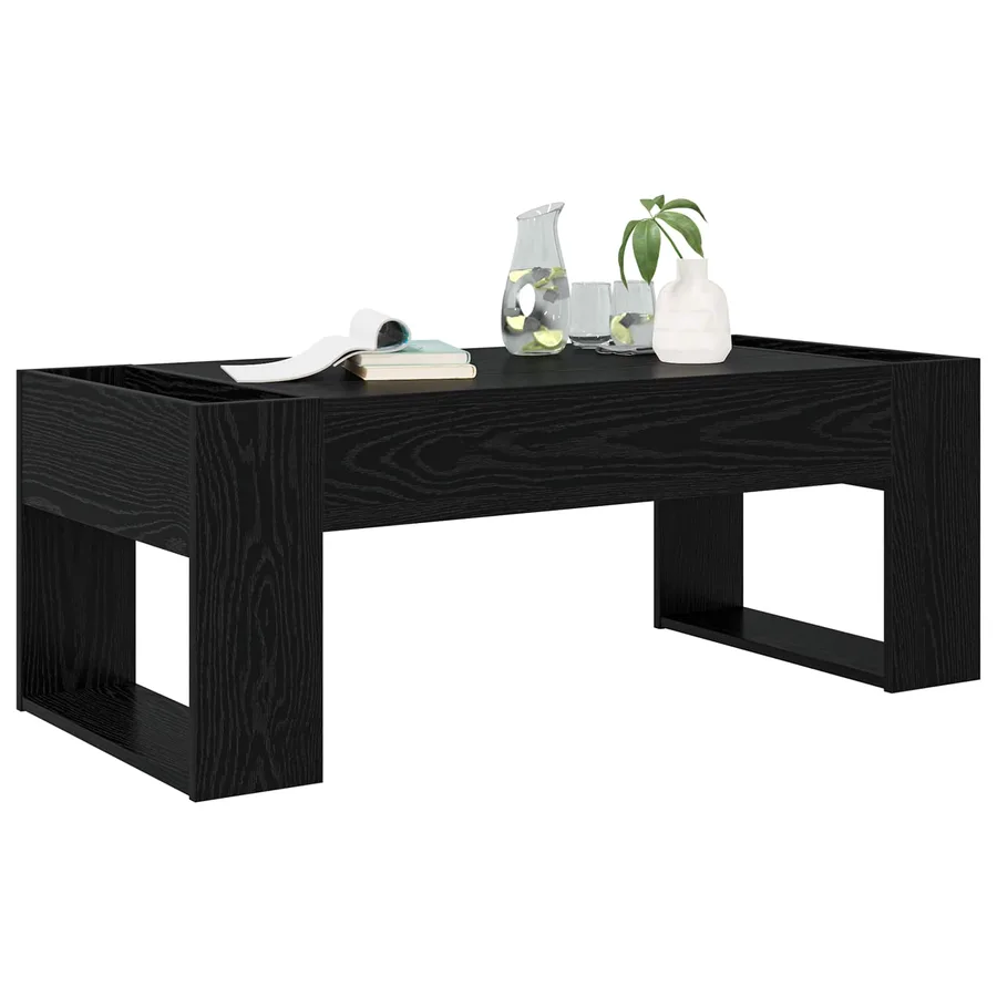 Table basse Chêne noir 110 x 50 x 41 cm Bois d'ingénierie - 3