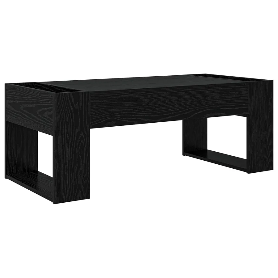 Table basse Chêne noir 110 x 50 x 41 cm Bois d'ingénierie - 7