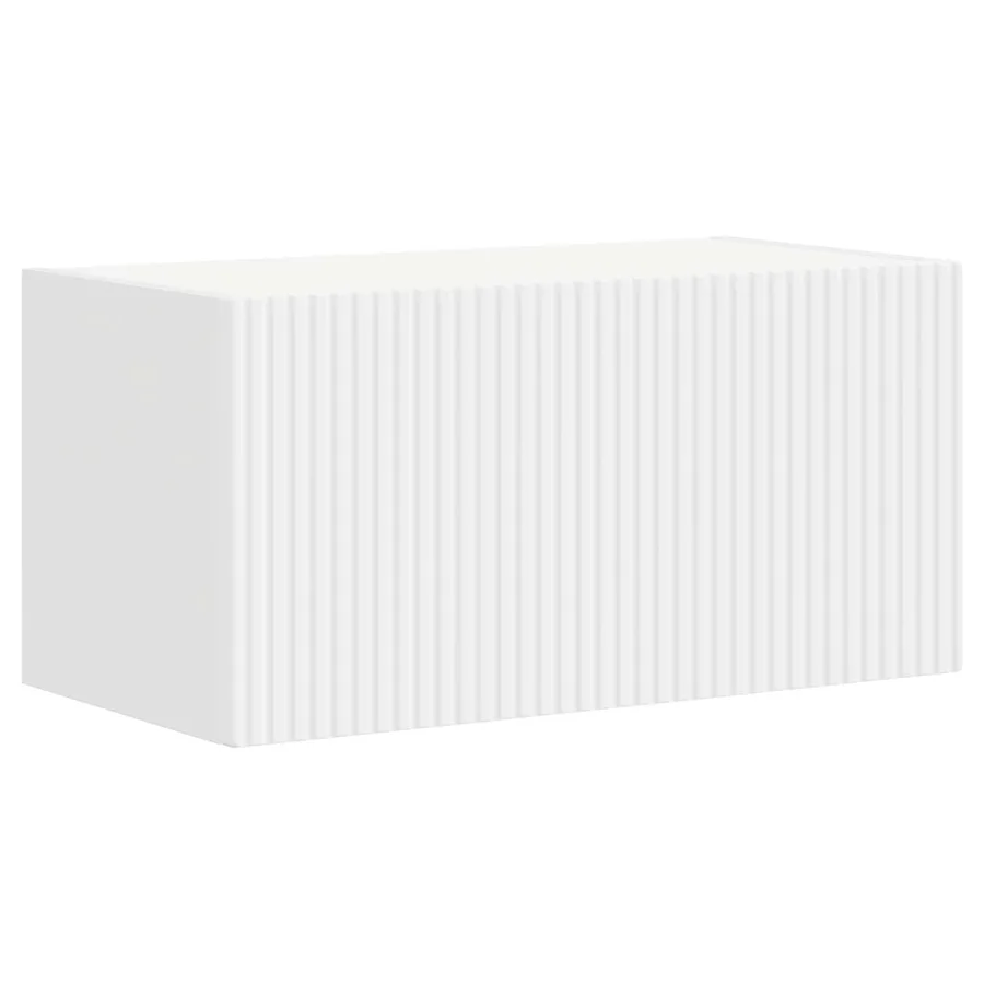 Ensemble meuble TV Montage mural 4 pcs Blanc Bois d'ingénierie - 7
