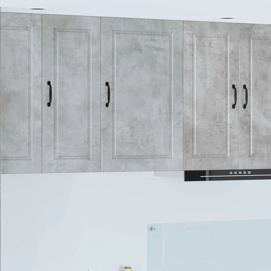 Meuble mural PORTO Gris béton 50 x 31 x 80 cm Bois d'ingénierie