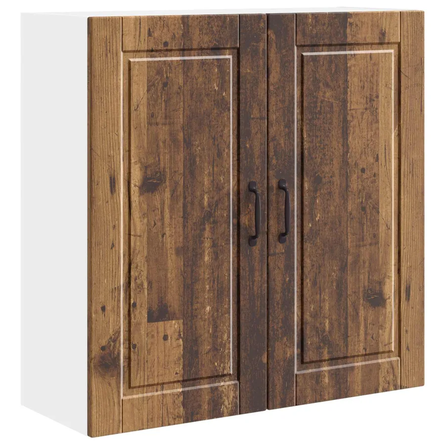 Meuble mural PORTO Bois ancien 80 x 31 x 80 cm - 2