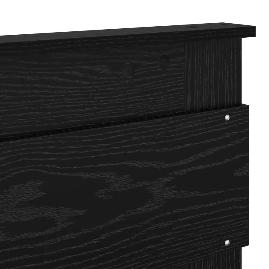 Cadre de lit Chêne noir 120 x 190 cm Bois d'ingénierie - 12