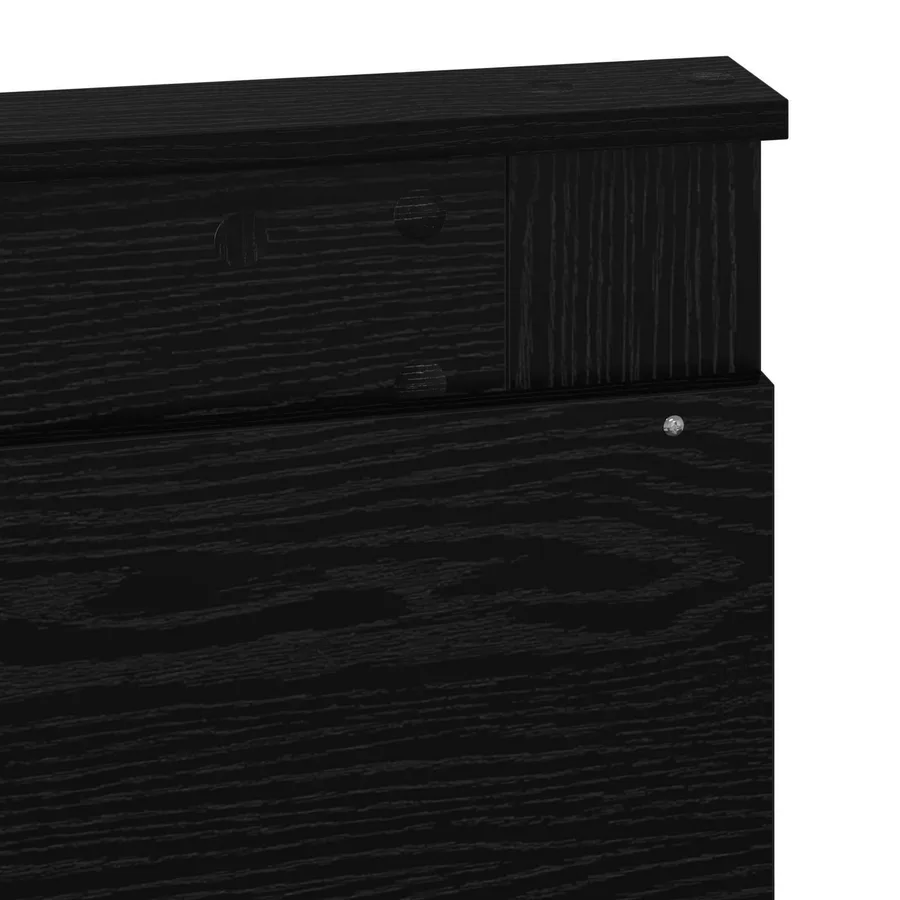 Cadre de lit Chêne noir 120 x 190 cm Bois d'ingénierie - 12