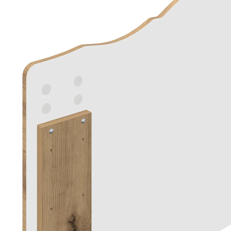 Cadre de lit Chêne artisanal 90 x 190 cm Bois d'ingénierie - 11