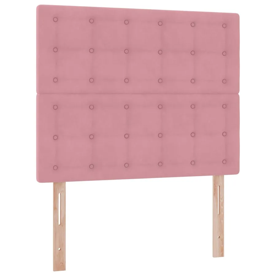 Lit avec rangement et matelas Rose 120 x 200 cm Velours - 9