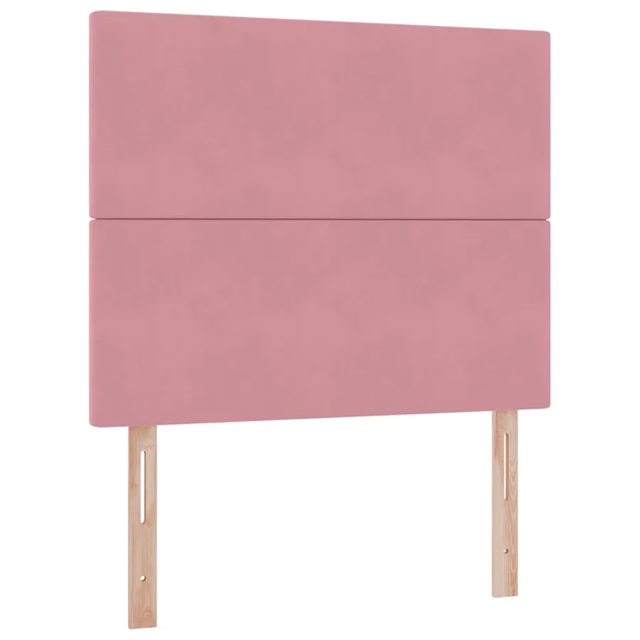 Lit de rangement LED avec matelas Rose 120 x 200 cm Velours - 8