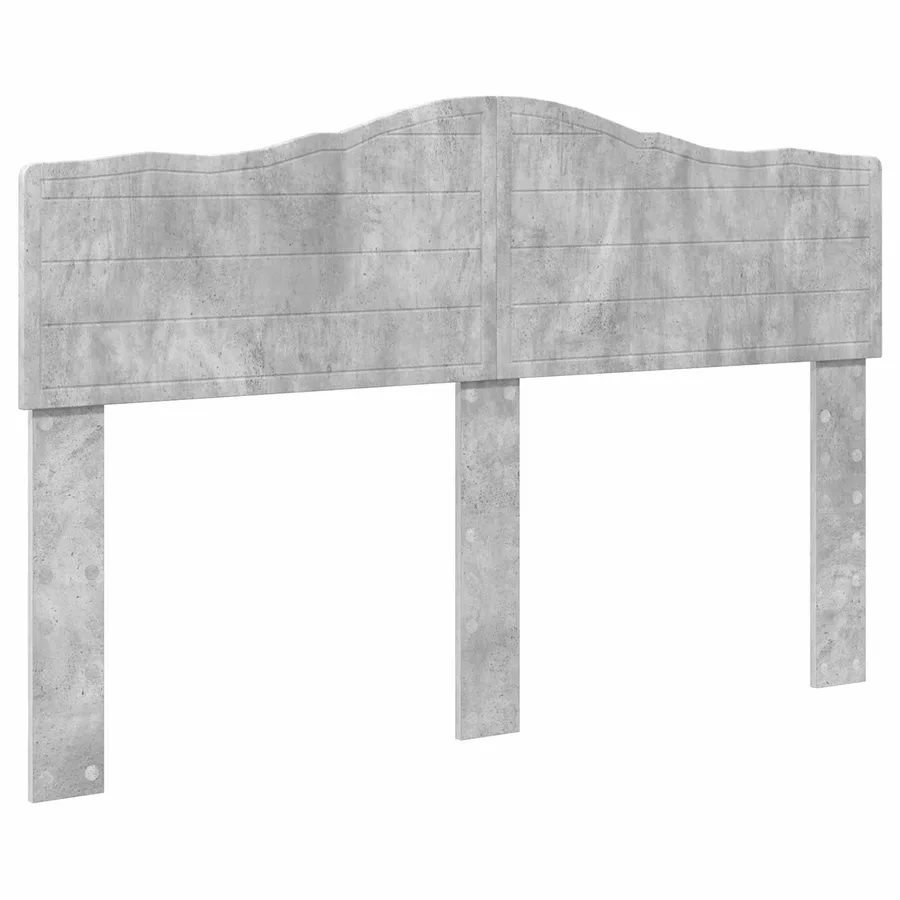 Cadre de lit Gris béton 140 x 190 cm Bois d'ingénierie - 7