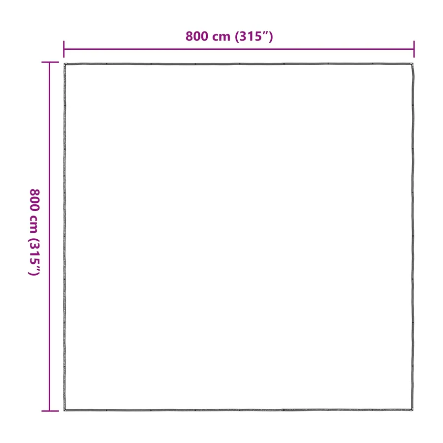 Couverture pour plantes Transparent 8 x 8 m PE - 8