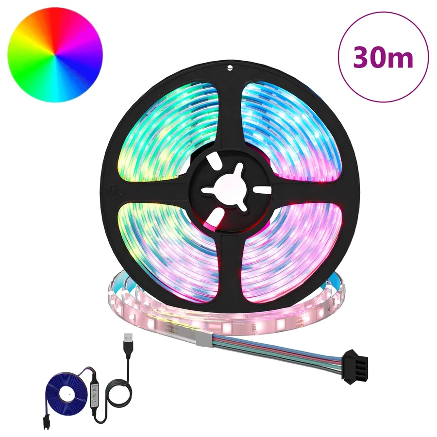 Bande LED 12 pcs Noir et Transparent 2500 mm - 2