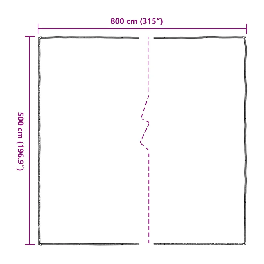 Couverture pour plantes Transparent 5 x 8 m PE - 8