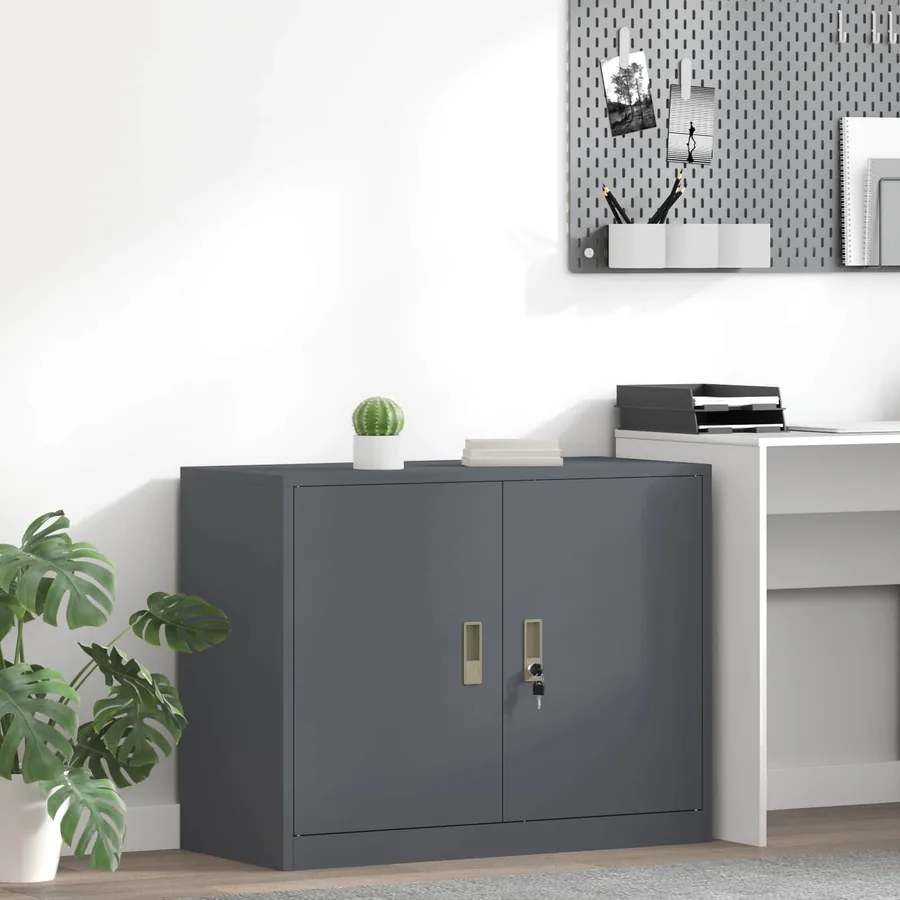 Armoire de rangement Anthracite 90 x 40 x 70 cm Acier