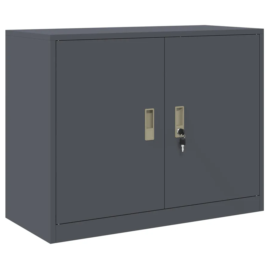 Armoire de rangement Anthracite 90 x 40 x 70 cm Acier - 2
