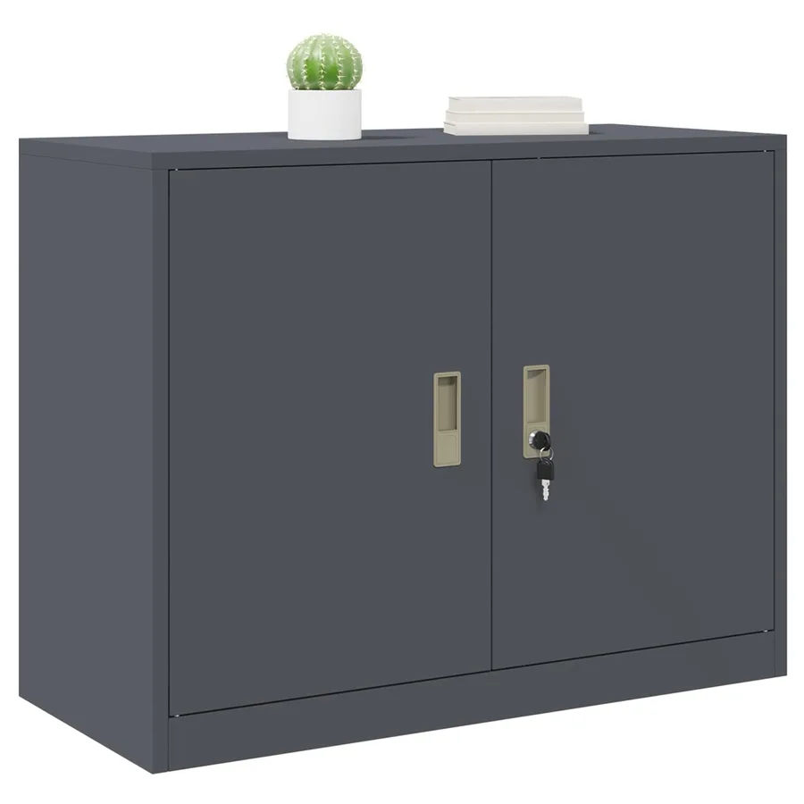 Armoire de rangement Anthracite 90 x 40 x 70 cm Acier - 3